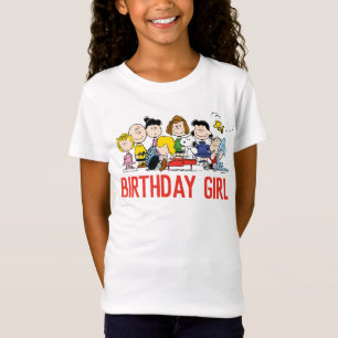 T-Shirt cacahuètes   Charlie Brown et Gang Birthday Girl