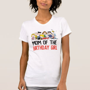 T-shirt cacahuètes Charlie Brown et Gang - Birthday Mom