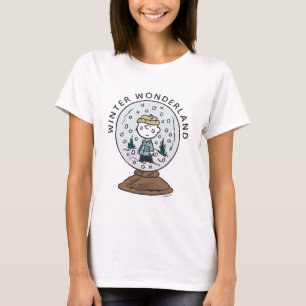 T-shirt cacahuètes Charlie Brown Snow Globe