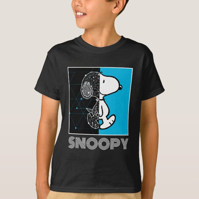 T-shirt cacahuètes | Conception géométrique Snoopy (Devant)