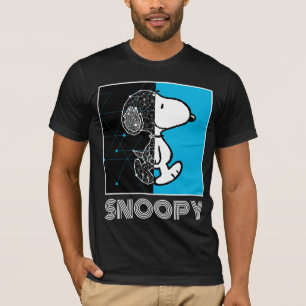 T-shirt cacahuètes   Conception géométrique Snoopy