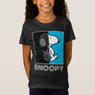 T-Shirt cacahuètes   Conception géométrique Snoopy