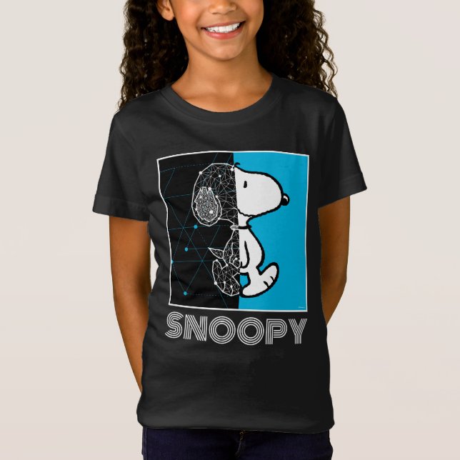 T-Shirt cacahuètes | Conception géométrique Snoopy (Devant)