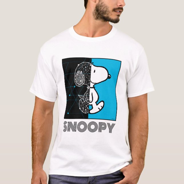 T-shirt cacahuètes | Conception géométrique Snoopy (Devant)