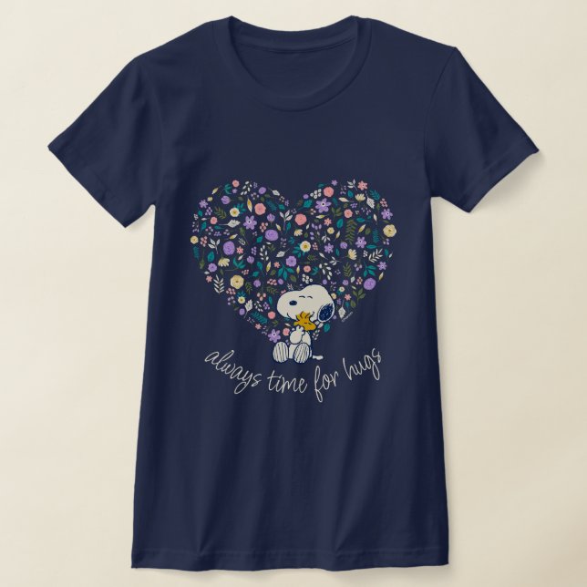 T-shirt cacahuètes en fleur | Snoopy Heart (Poser)