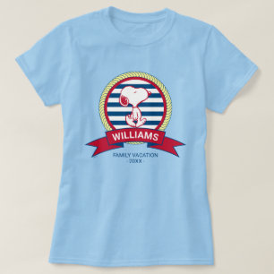 T-shirt cacahuètes Insigne nautique Snoopy