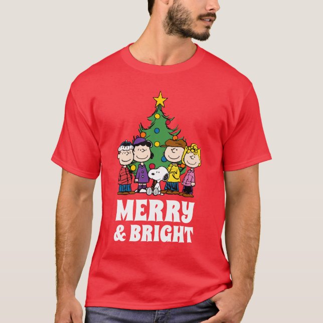 T-shirt cacahuètes | La Bande autour de l'arbre de Noël (Devant)