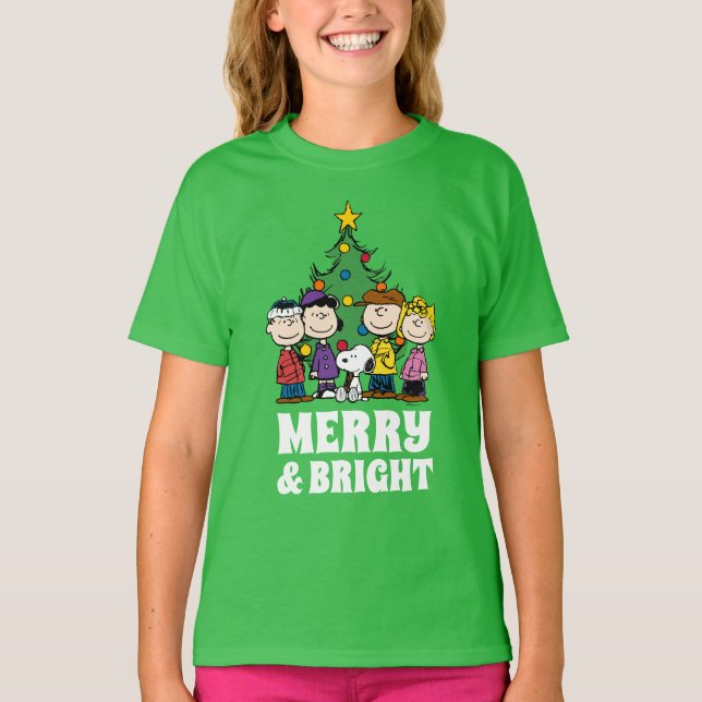 T-shirt cacahuètes | La Bande autour de l'arbre de Noël (Devant)