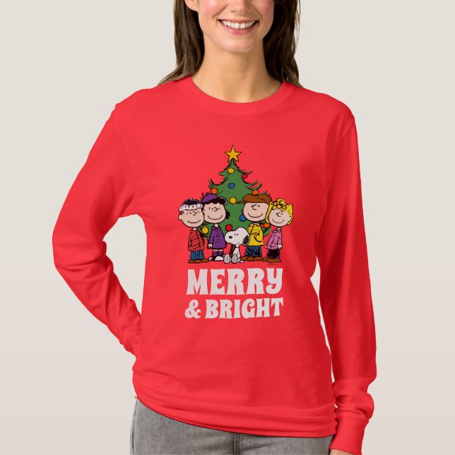 T-shirt cacahuètes | La Bande autour de l'arbre de Noël (Devant)