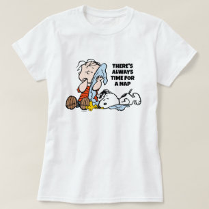 T-shirt cacahuètes   Lin, Snoopy & Woodstock Napping