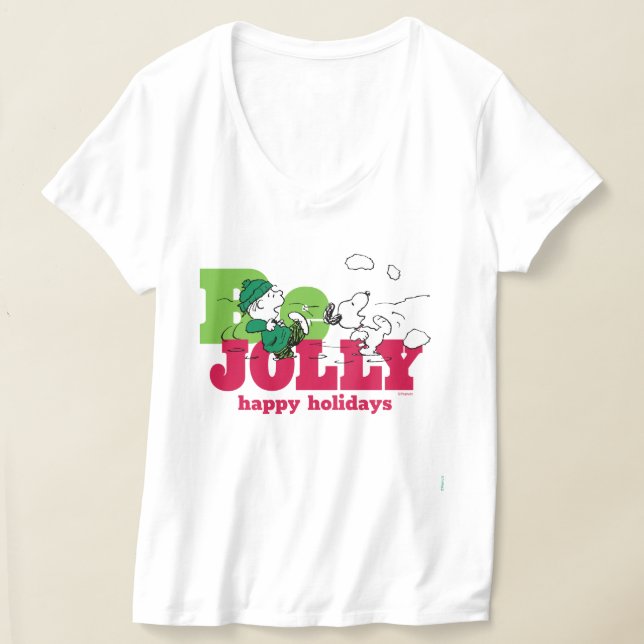 T-shirt cacahuètes | Linus & Snoopy Be Jolly (Poser)