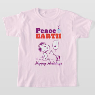 T-shirt cacahuètes Peace on Earth Snoopy & Woodstock