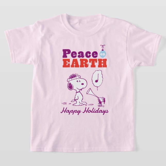 T-shirt cacahuètes | Peace on Earth Snoopy & Woodstock (Poser)