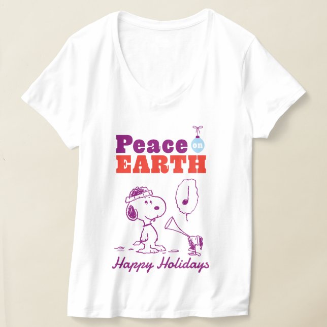 T-shirt cacahuètes | Peace on Earth Snoopy & Woodstock (Poser)