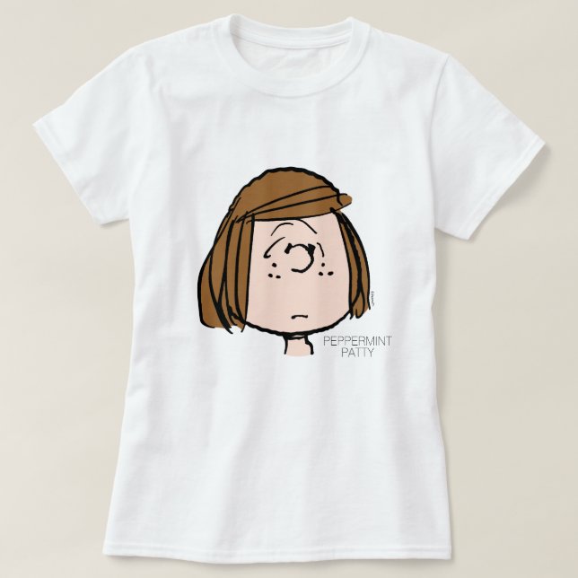 T-shirt cacahuètes | Peppermenthe Patty Face confuse (Design devant)