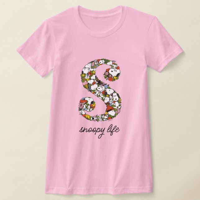 T-shirt cacahuètes | S est pour Snoopy (Poser)