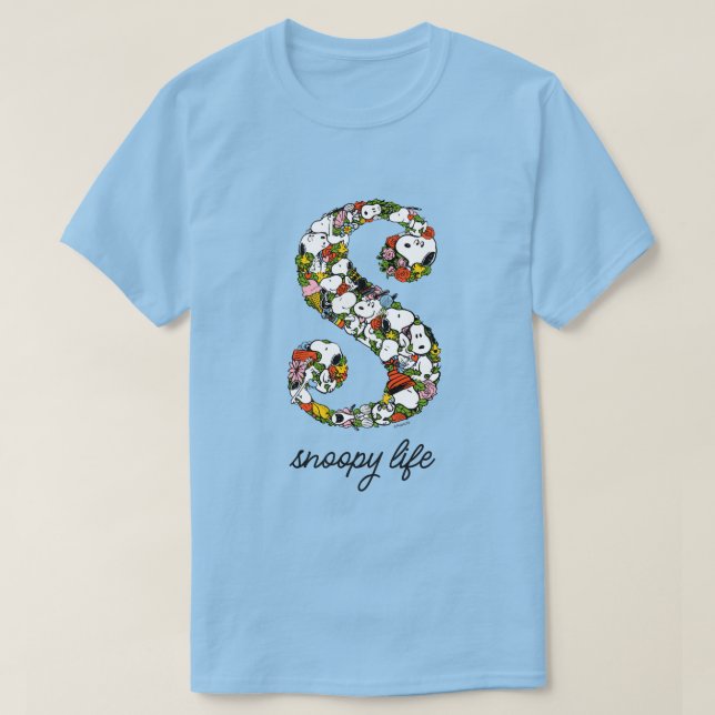 T-shirt cacahuètes | S est pour Snoopy (Design devant)