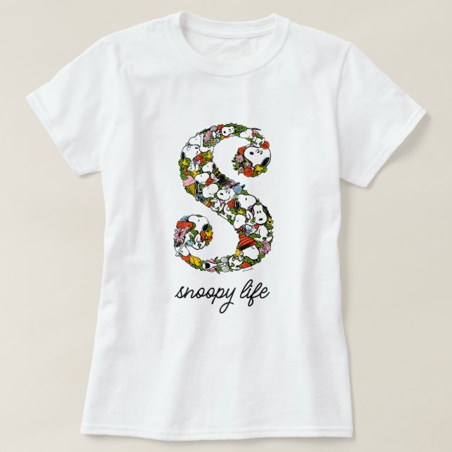 T-shirt cacahuètes | S est pour Snoopy (Design devant)