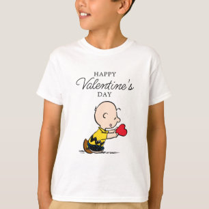 T-shirt cacahuètes   Saint Valentin Charlie Coeur rouge Br
