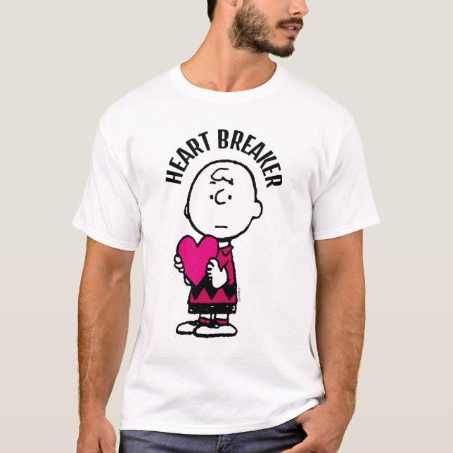 T-shirt cacahuètes | Saint Valentin | Heart Charlie Brown (Devant)