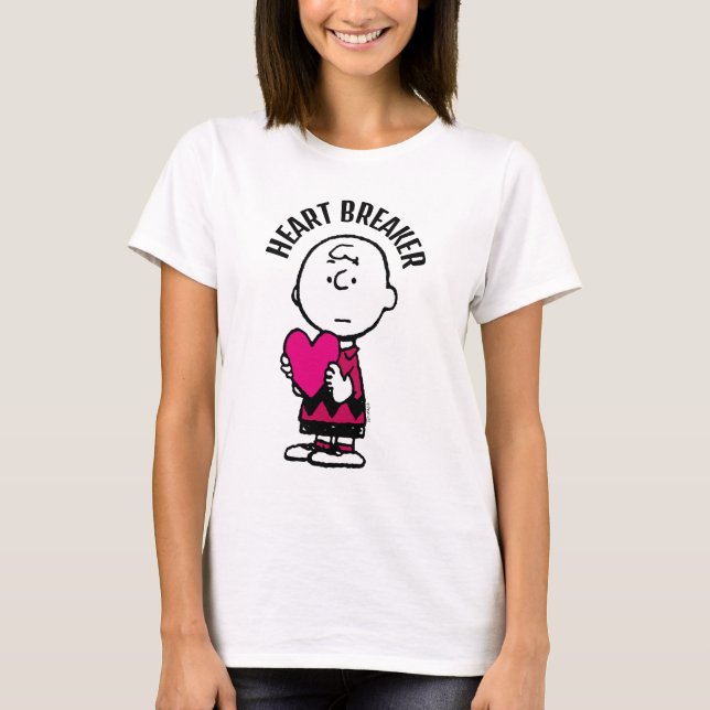 T-shirt cacahuètes | Saint Valentin | Heart Charlie Brown (Devant)