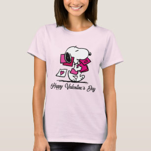 T-shirt cacahuètes   Saint Valentin   Snoopy Avec Valentin