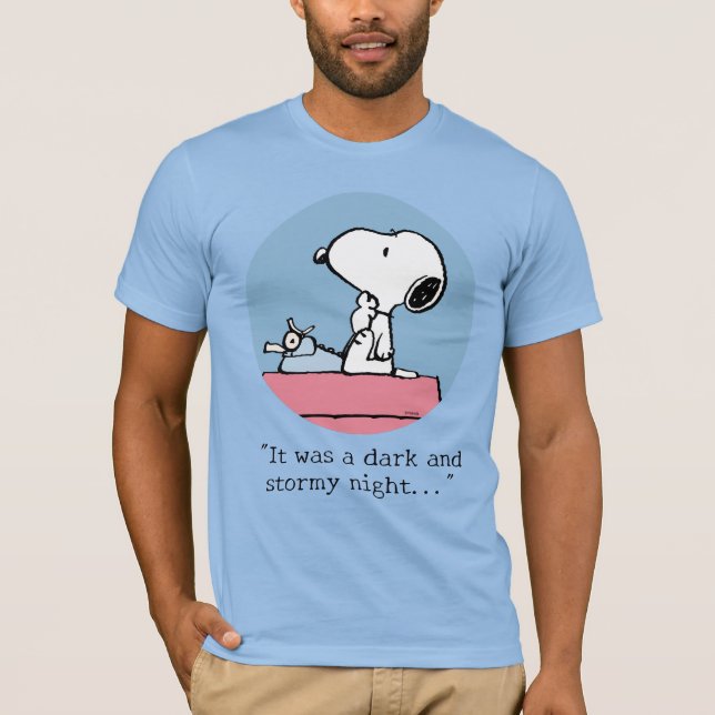 T-shirt cacahuètes | Snoopy à la machine à écrire (Devant)