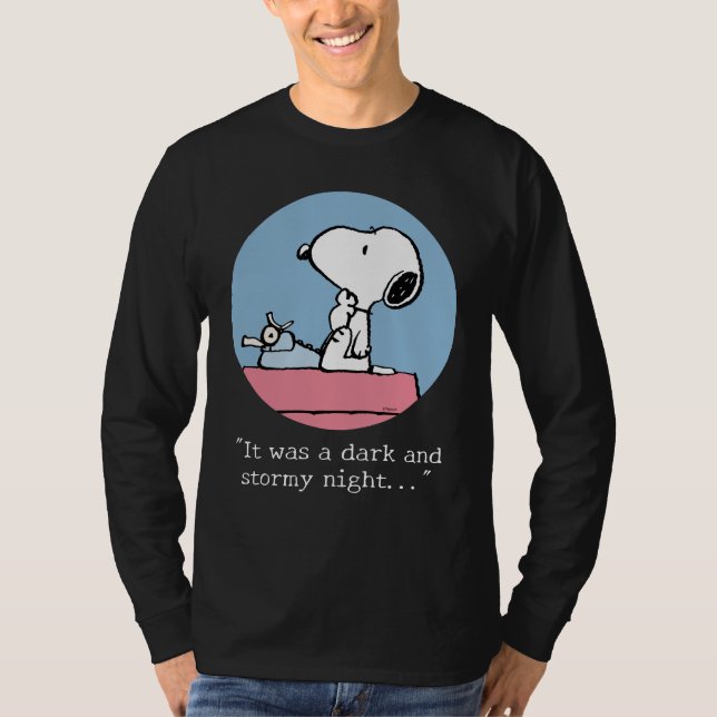 T-shirt cacahuètes | Snoopy à la machine à écrire (Devant)