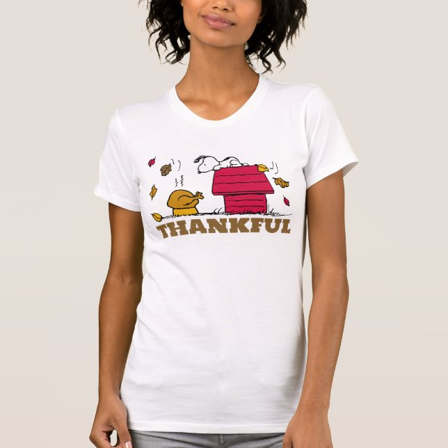 T-shirt cacahuètes | Snoopy Be Thankful (Devant)