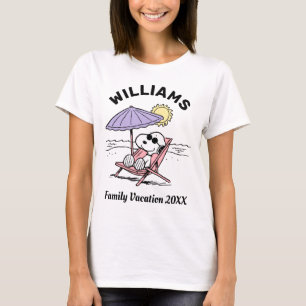 T-shirt cacahuètes   Snoopy Beach Vacances en famille