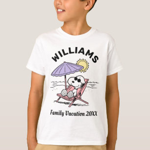 T-shirt cacahuètes   Snoopy Beach Vacances en famille
