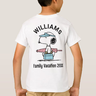 T-shirt cacahuètes Snoopy Beach Walk Vacances en famille