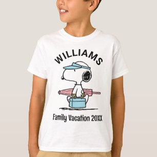 T-shirt cacahuètes   Snoopy Beach Walk Vacances en famille