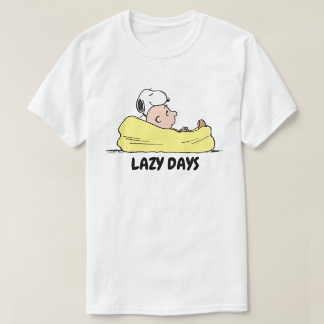 T-shirt cacahuètes | Snoopy & Charlie Brown dans la chaise (Design devant)