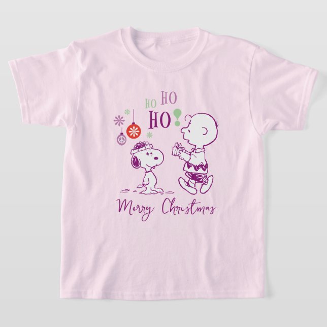 T-shirt cacahuètes | Snoopy & Charlie Brown Ho Ho Ho (Poser)