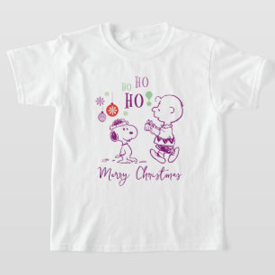 T-shirt cacahuètes Snoopy & Charlie Brown Ho Ho Ho