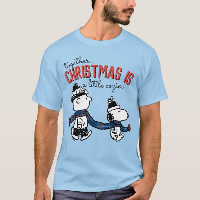 T-shirt cacahuètes | Snoopy & Charlie Brown Winter Scarf (Devant)