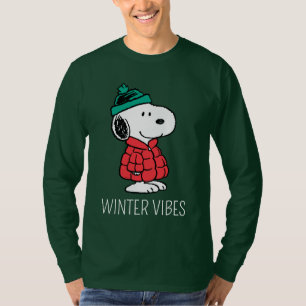T-shirt cacahuètes Snoopy Chat d'hiver et Casquette