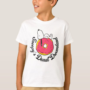 T-shirt cacahuètes Snoopy Donut rose