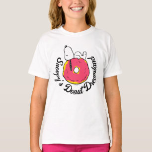 T-shirt cacahuètes   Snoopy Donut rose