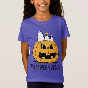 T-Shirt cacahuètes Snoopy et Woodstock Jack-O-Lantern