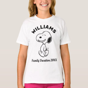 T-shirt cacahuètes   Snoopy Famille Vacances