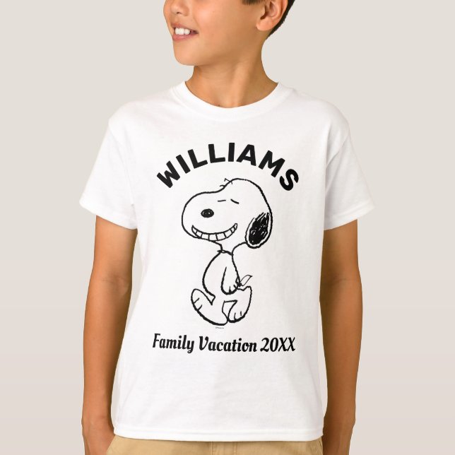 T-shirt cacahuètes | Snoopy Famille Vacances (Devant)