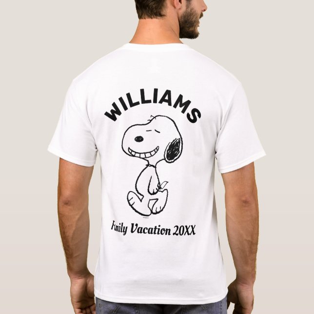 T-shirt cacahuètes | Snoopy Famille Vacances (Dos)