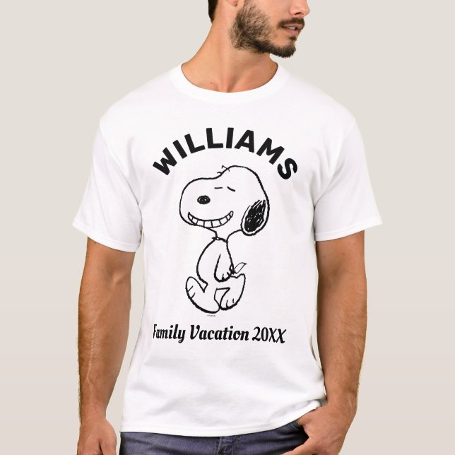 T-shirt cacahuètes | Snoopy Famille Vacances (Devant)