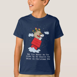 T-shirt cacahuètes Snoopy l'As Volant à Noël