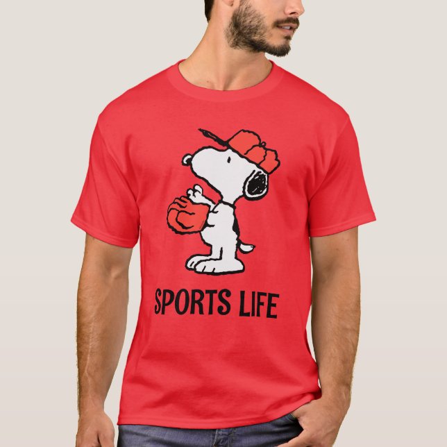 T-shirt cacahuètes | Snoopy Making the Catch (Devant)