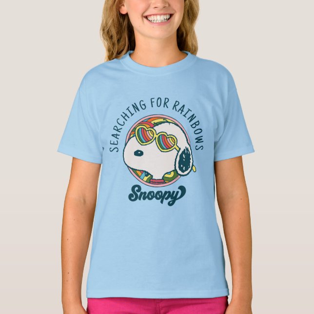 T-shirt cacahuètes | Snoopy Rainbow Heart Lunettes de sole (Devant)