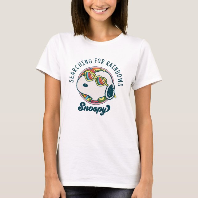T-shirt cacahuètes | Snoopy Rainbow Heart Lunettes de sole (Devant)
