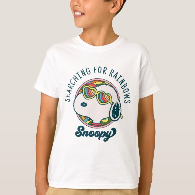 T-shirt cacahuètes | Snoopy Rainbow Heart Lunettes de sole (Devant)